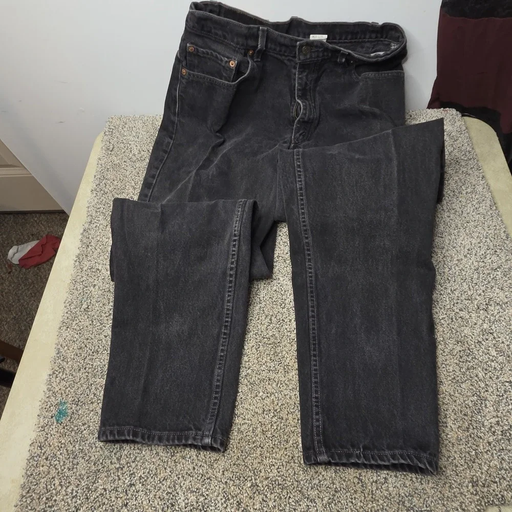 Levis 560 Loose Fit‎ Tapered Leg Jeans Mens 33x34 Faded Black Vintage Denim
